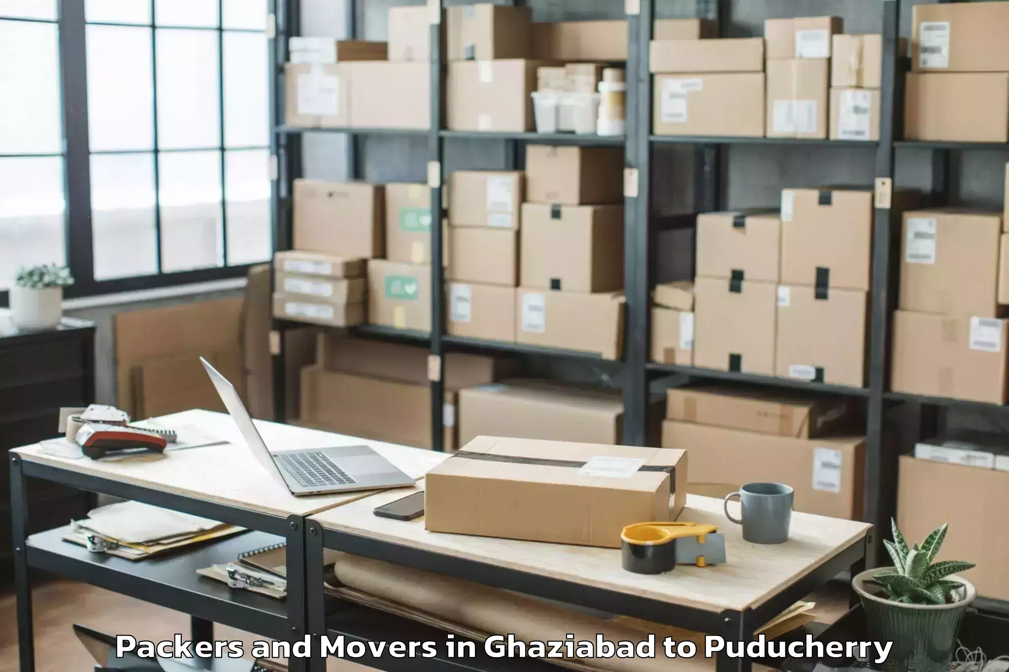 Professional Ghaziabad to Villianur Packers And Movers